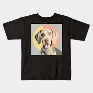 Weimaraner in 70's Kids T-Shirt